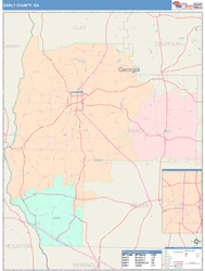 Early County, GA Wall Map