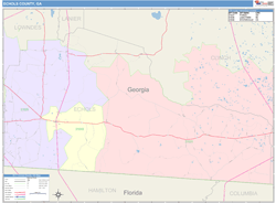 Echols County, GA Wall Map