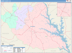 Elbert County, GA Wall Map