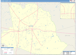 Evans County, GA Wall Map