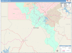 Fannin County, GA Wall Map