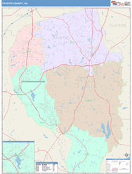 Fayette County, GA Wall Map