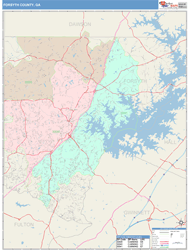 Forsyth County, GA Wall Map