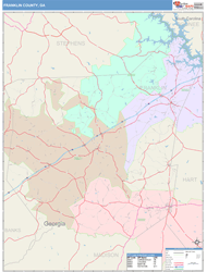 Franklin County, GA Wall Map