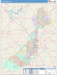 Fulton County, GA Wall Map