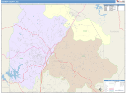 Gilmer County, GA Wall Map