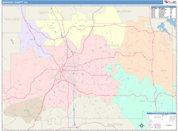 Gordon County, GA Wall Map