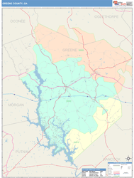 Greene County, GA Wall Map