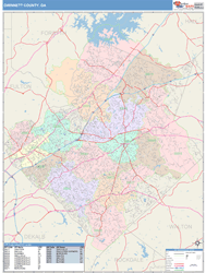 Gwinnett County, GA Wall Map