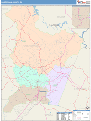 Habersham County, GA Wall Map