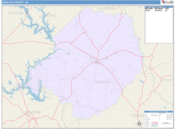 Hancock County, GA Wall Map