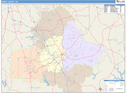 Henry County, GA Wall Map