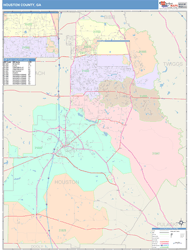 Houston County, GA Wall Map