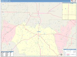 Irwin County, GA Wall Map