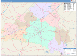 Jackson County, GA Wall Map