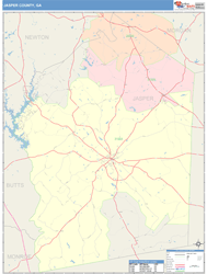 Jasper County, GA Wall Map