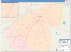 Jeff Davis County, GA Wall Map