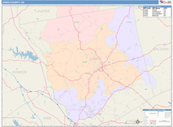 Jones County, GA Wall Map