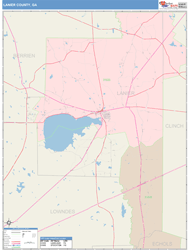 Lanier County, GA Wall Map