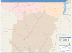 Lee County, GA Wall Map