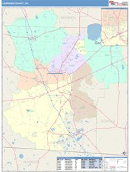 Lowndes County, GA Wall Map