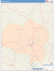 Lumpkin County, GA Wall Map