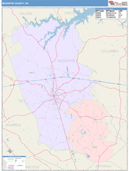 McDuffie County, GA Wall Map