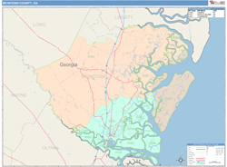 McIntosh County, GA Wall Map