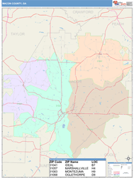 Macon County, GA Wall Map