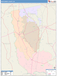 Montgomery County, GA Wall Map