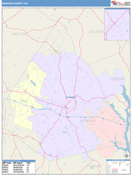 Morgan County, GA Wall Map