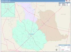 Pierce County, GA Wall Map