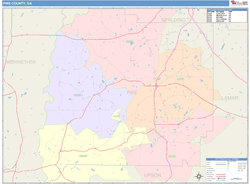 Pike County, GA Wall Map