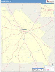 Pulaski County, GA Wall Map