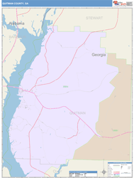 Quitman County, GA Wall Map