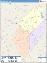 Rockdale County, GA Wall Map