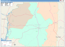 Stewart County, GA Wall Map
