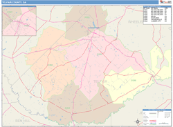 Telfair County, GA Wall Map