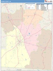 Thomas County, GA Wall Map