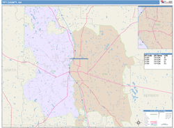 Tift County, GA Wall Map