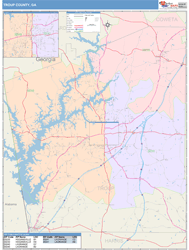 Troup County, GA Wall Map