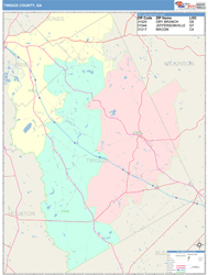 Twiggs County, GA Wall Map