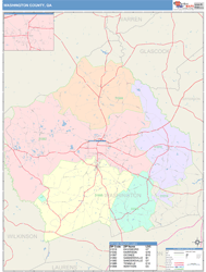 Washington County, GA Wall Map