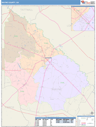 Wayne County, GA Wall Map