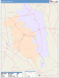 Wheeler County, GA Wall Map