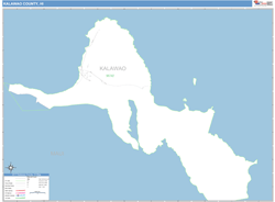 Kalawao County, HI Wall Map