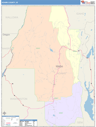 Adams County, ID Wall Map