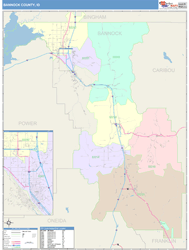 Bannock County, ID Wall Map