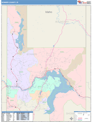 Bonner County, ID Wall Map
