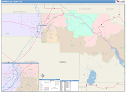 Bonneville County, ID Wall Map